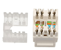 ExtraLink  Moduł keystone port RJ45 UTP 5e (biała) - 1323269 - zdjęcie 3